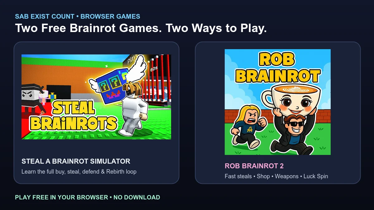 Steal a Brainrot Simulator vs Rob Brainrot 2: Which Free Browser Game Should You Play?